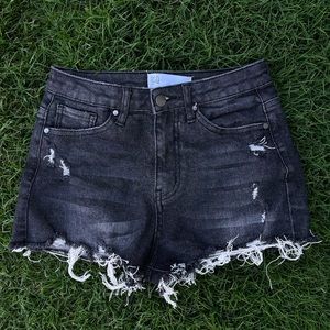 High Waisted Distressed Shorts